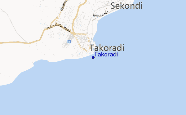 mapa de localização de Takoradi