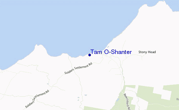 mapa de localização de Tam O'Shanter