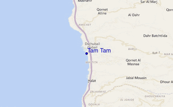 mapa de localização de Tam Tam