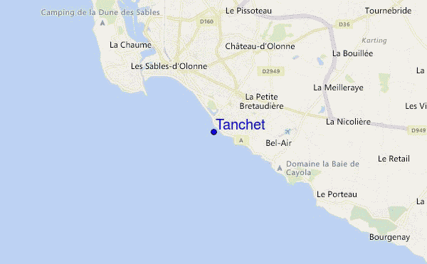 mapa de localização de Tanchet