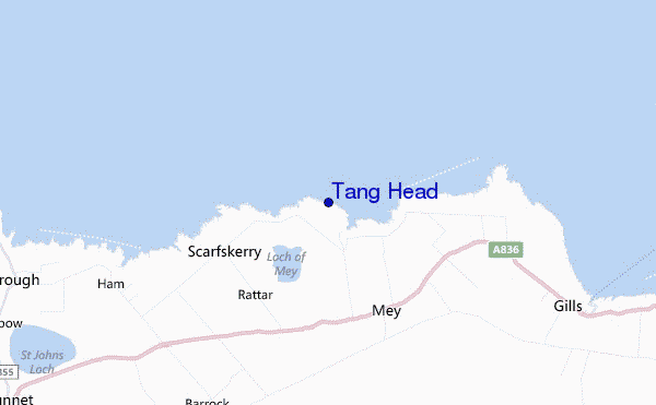 mapa de localização de Tang Head