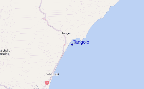 mapa de localização de Tangoio