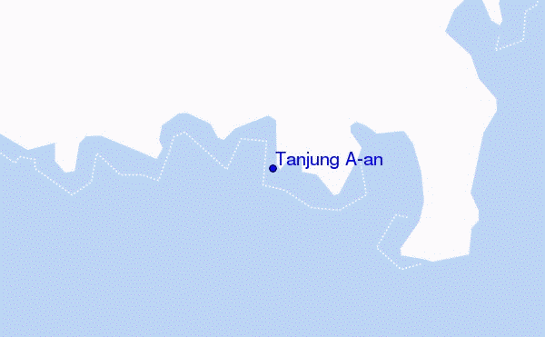 mapa de localização de Tanjung A'an