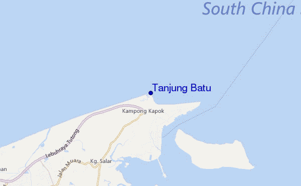 mapa de localização de Tanjung Batu
