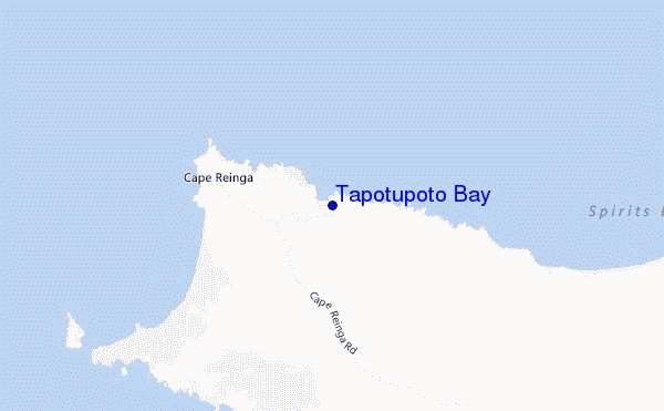 mapa de localização de Tapotupoto Bay