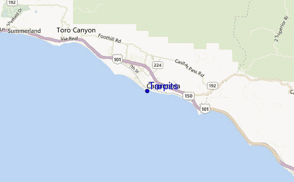 mapa de localização de Tarpits