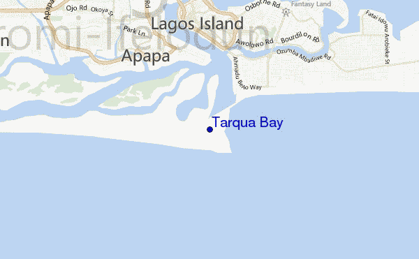mapa de localização de Tarqua Bay