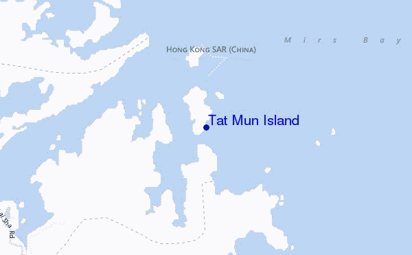 mapa de localização de Tat Mun Island