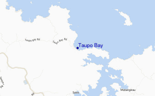 mapa de localização de Taupo Bay