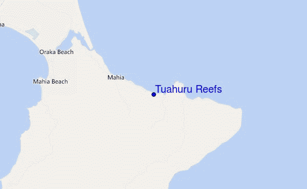 mapa de localização de Tuahuru Reefs