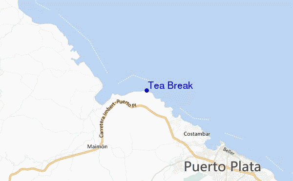 mapa de localização de Tea Break