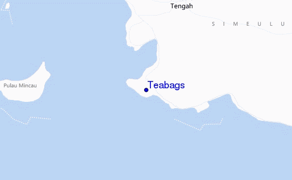 mapa de localização de Teabags