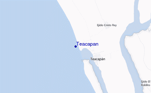 mapa de localização de Teacapan