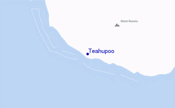 mapa de localização de Teahupoo