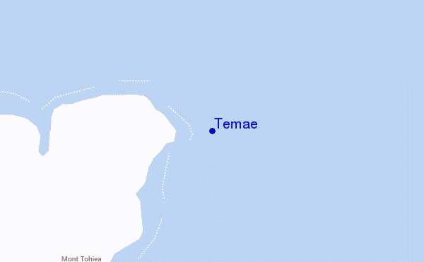 mapa de localização de Temae
