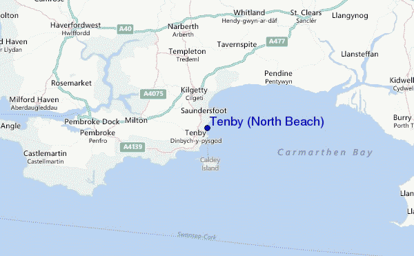 Tenby (North Beach) Location Map