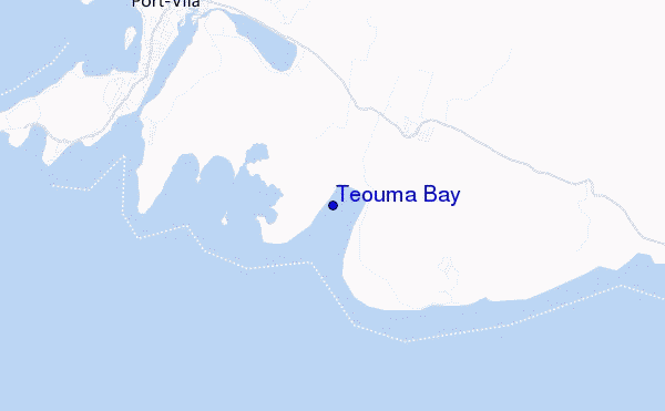 mapa de localização de Teouma Bay