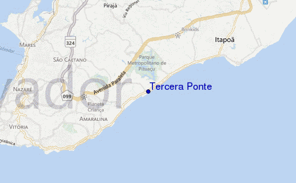 mapa de localização de Tercera Ponte