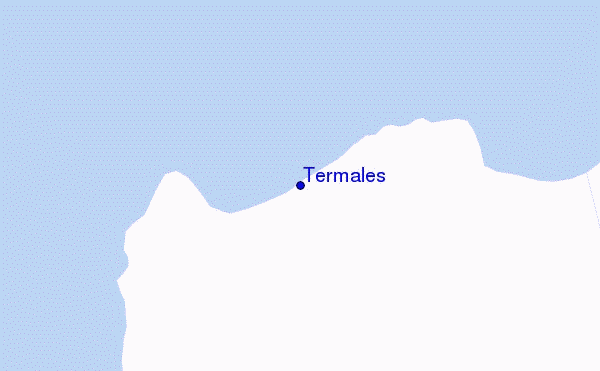 mapa de localização de Termales