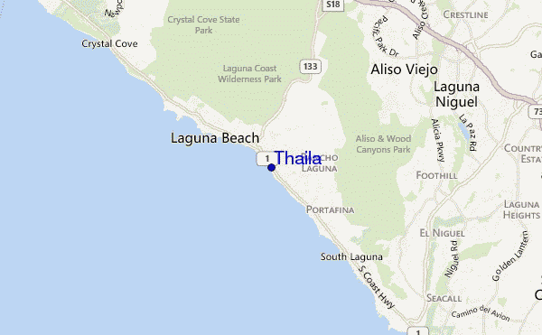 mapa de localização de Thaila