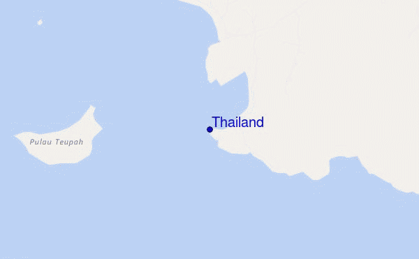 mapa de localização de Thailand