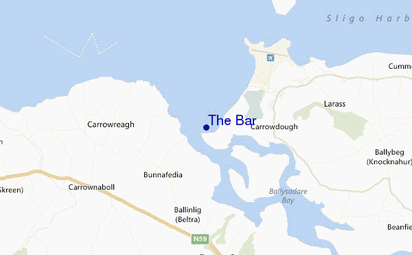 mapa de localização de The Bar