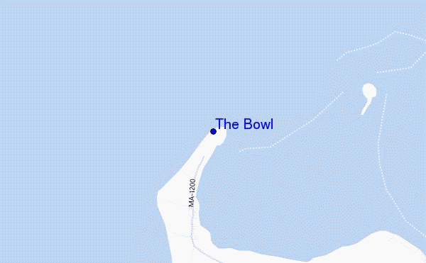 mapa de localização de The Bowl