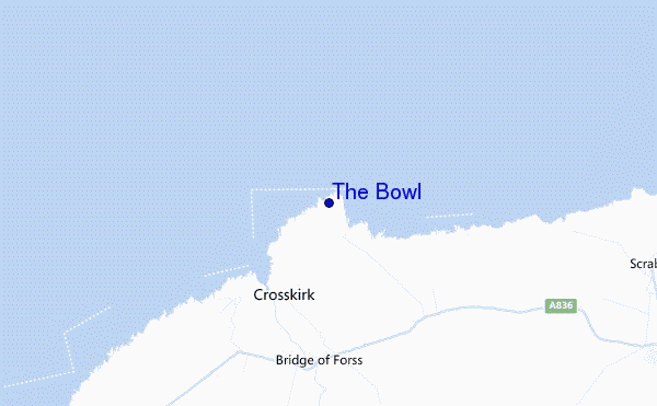 mapa de localização de The Bowl