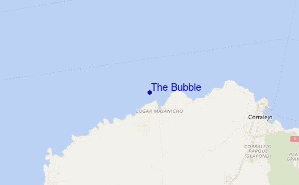 mapa de localização de The Bubble
