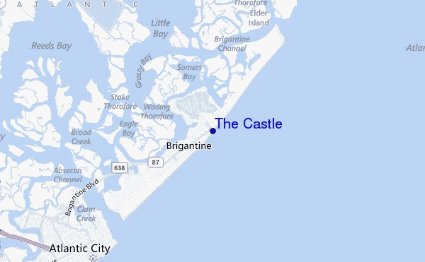 mapa de localização de The Castle