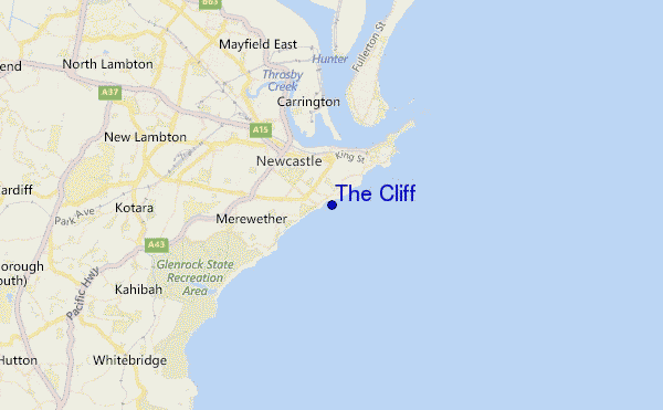 mapa de localização de The Cliff