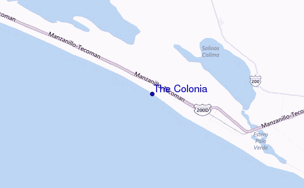 mapa de localização de The Colonia