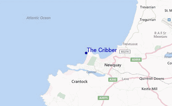 mapa de localização de The Cribber