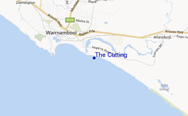 mapa de localização de The Cutting