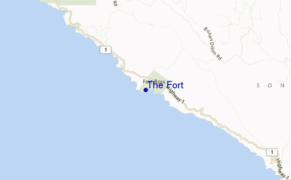 mapa de localização de The Fort