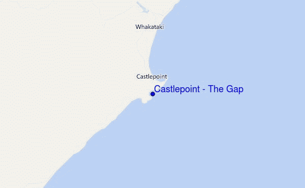 mapa de localização de Castlepoint - The Gap