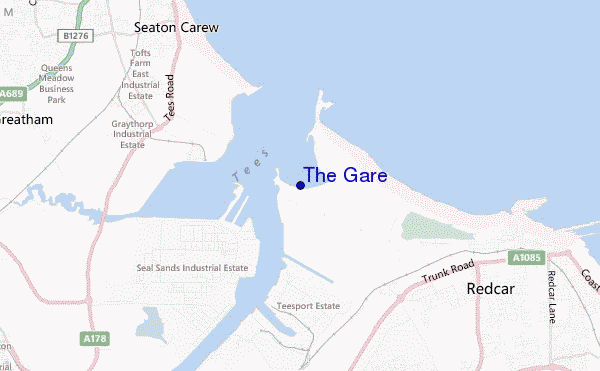 mapa de localização de The Gare