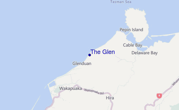 mapa de localização de The Glen