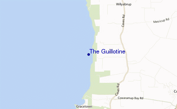 mapa de localização de The Guillotine