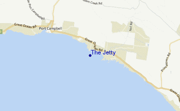 mapa de localização de The Jetty