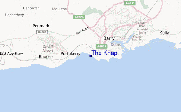 mapa de localização de The Knap