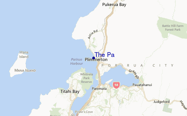 mapa de localização de The Pa