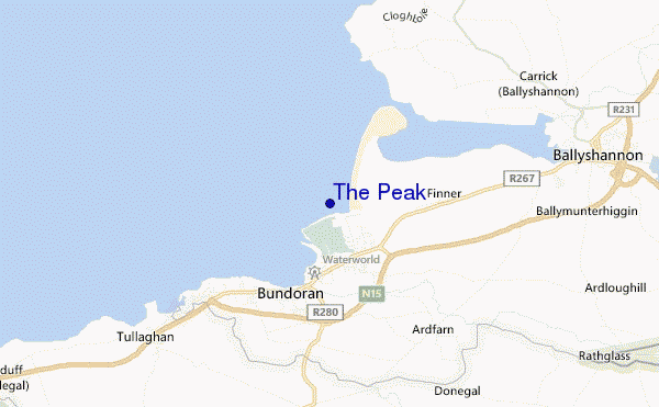 mapa de localização de The Peak