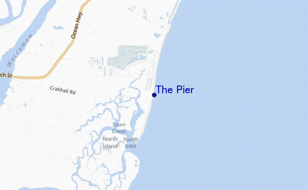 mapa de localização de The Pier