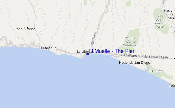 mapa de localização de El Muelle - The Pier