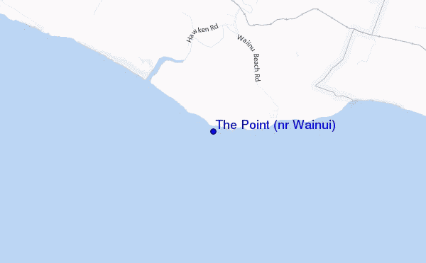 mapa de localização de The Point (nr Wainui)