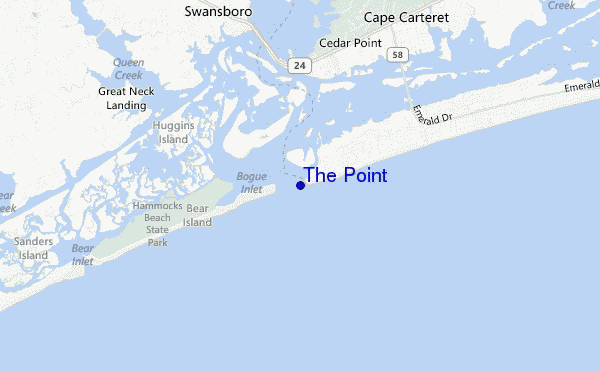 mapa de localização de The Point