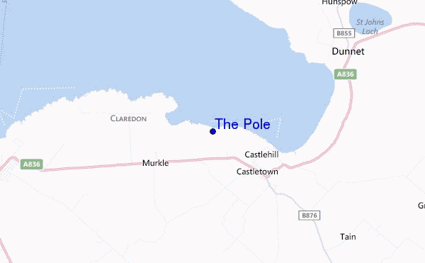 mapa de localização de The Pole