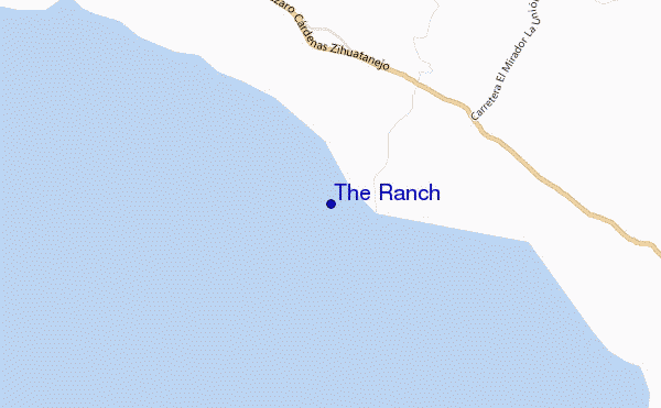 mapa de localização de The Ranch