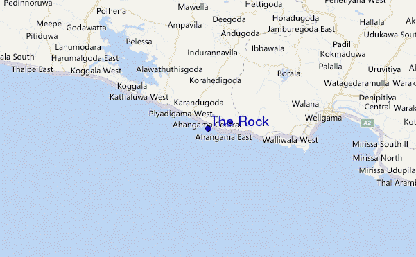 mapa de localização de The Rock